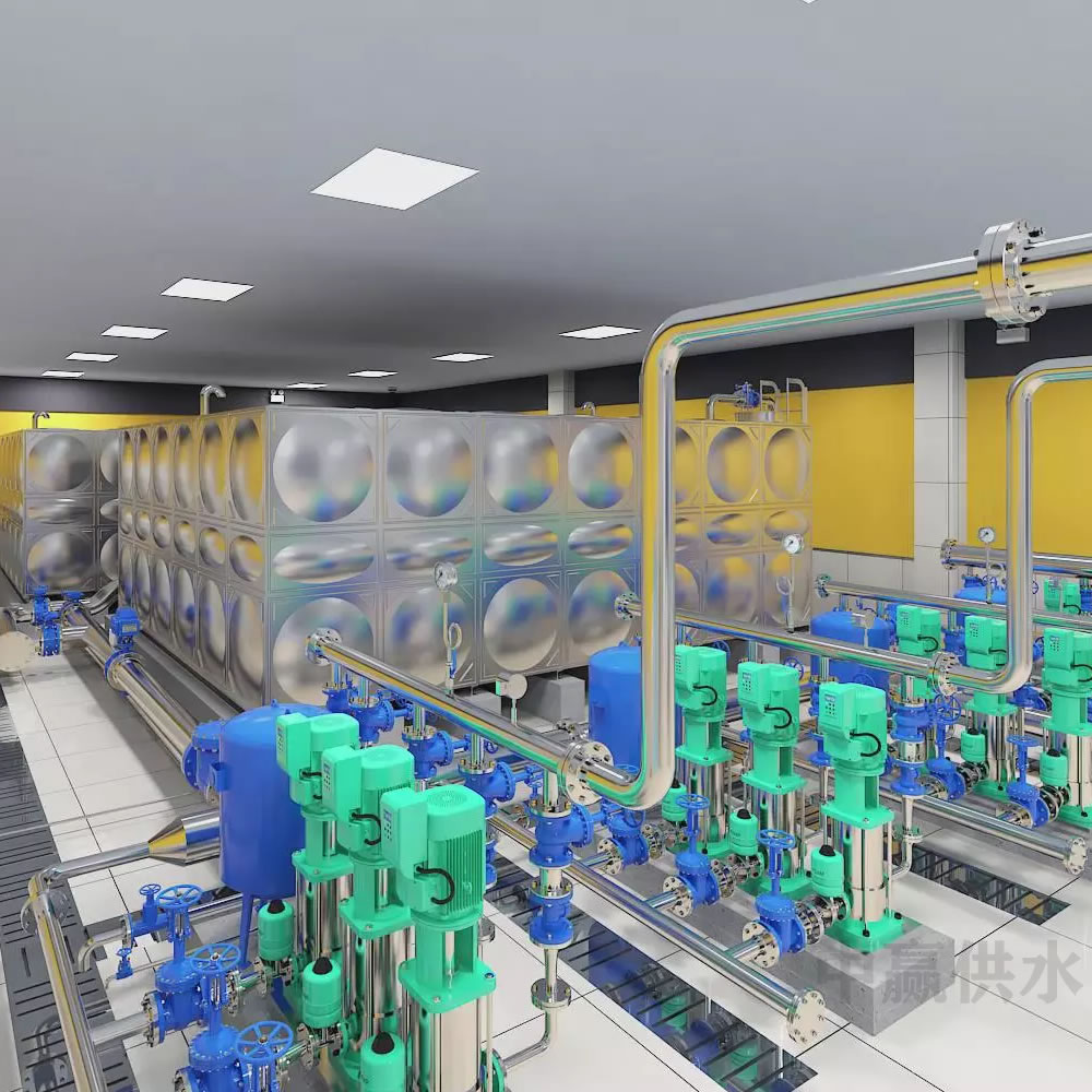 全自動恒壓變頻供水設備(二用一備,一拖三,一控三) 全自動恒壓變頻供水設備(二用一備,一拖三,一控三)